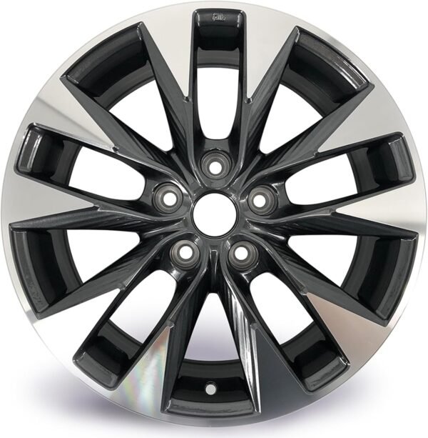 Premium Alloy Car Wheel for Toyota - Model 7394, 16×6.5, Black Machine Face